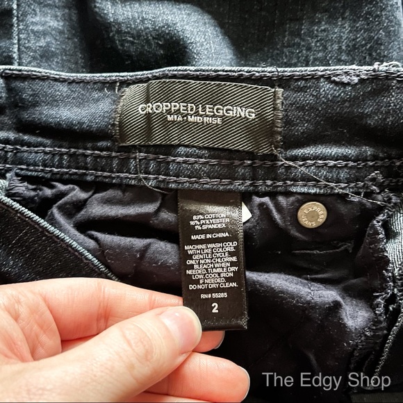 Express | Mia Mid Rise Cropped Jean Legging - Picture 6 of 6